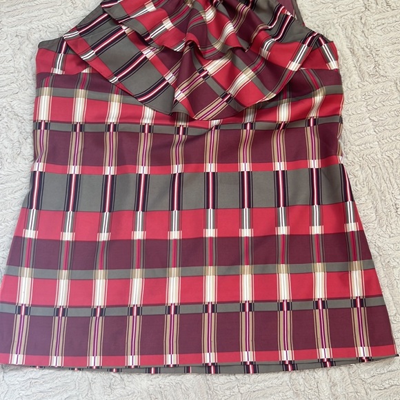 Banana Republic plaid sleeveless ruffle top Size XS New without tags - Picture 8 of 16